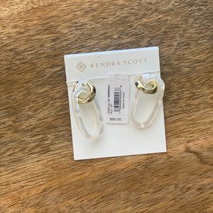 Danielle Gold Convertible Link Earrings in Ivory Mother-of-Pearl